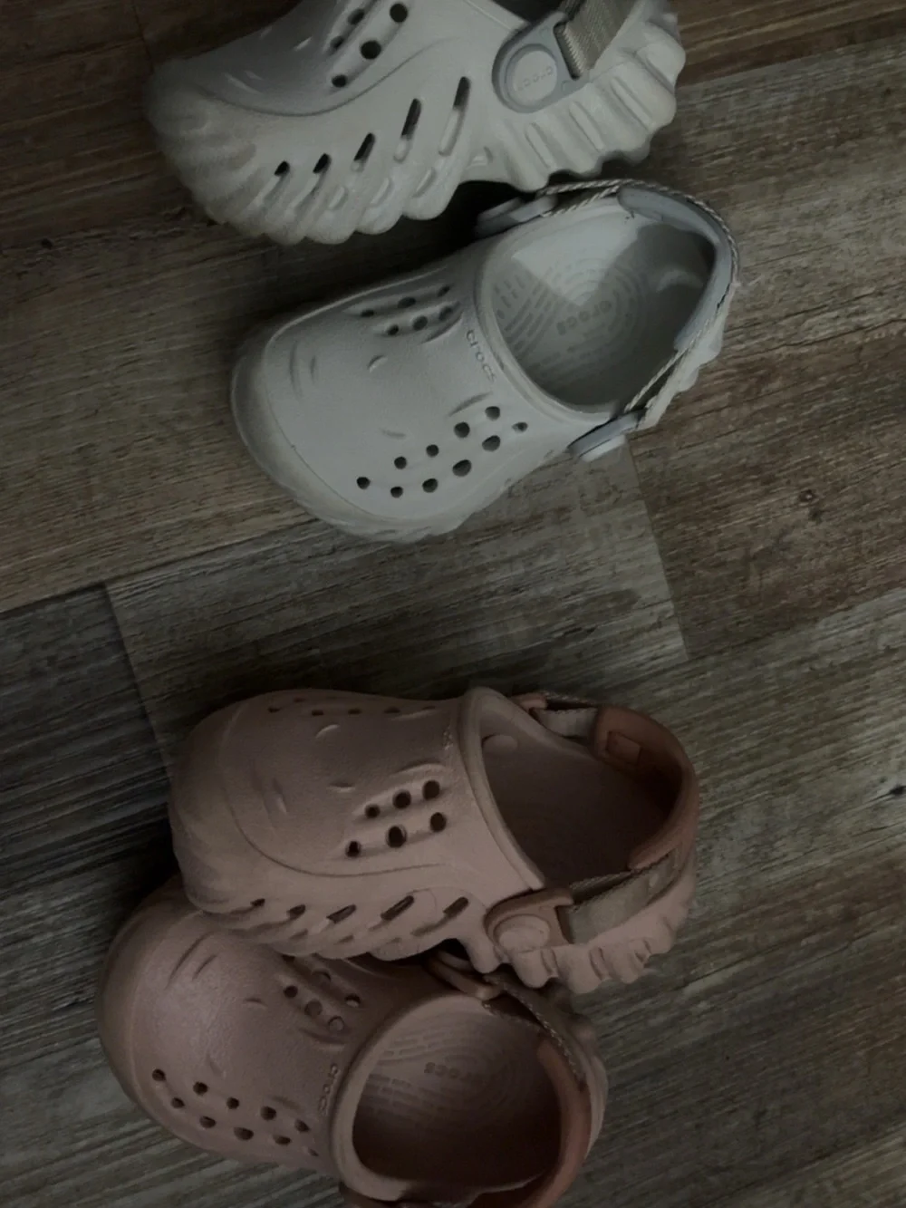 Toddler echo crocs  - Pink and gray